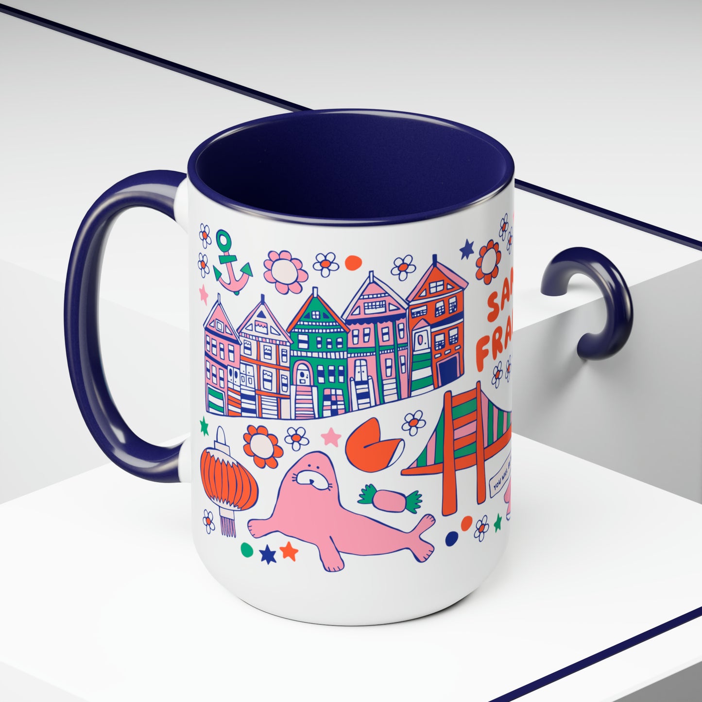 San Francisco - *BIG* Coffee Mug (15oz, dark blue)