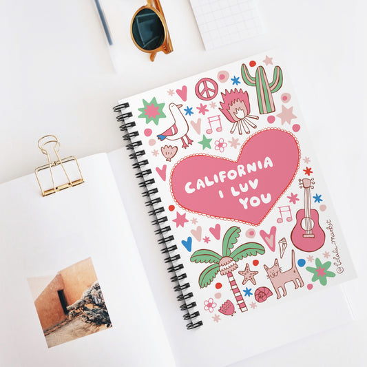 California I Luv You - Spiral Notebook (Ruled Line)
