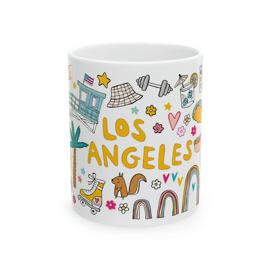 Los Angeles Coffee Mug - YELLOW (11oz)