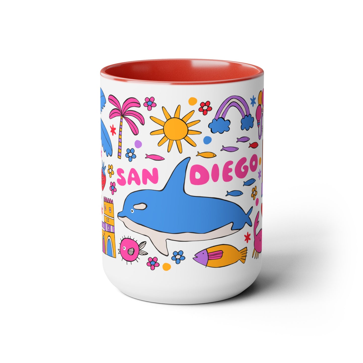 San Diego - *BIG* Coffee Mug (15oz, red)