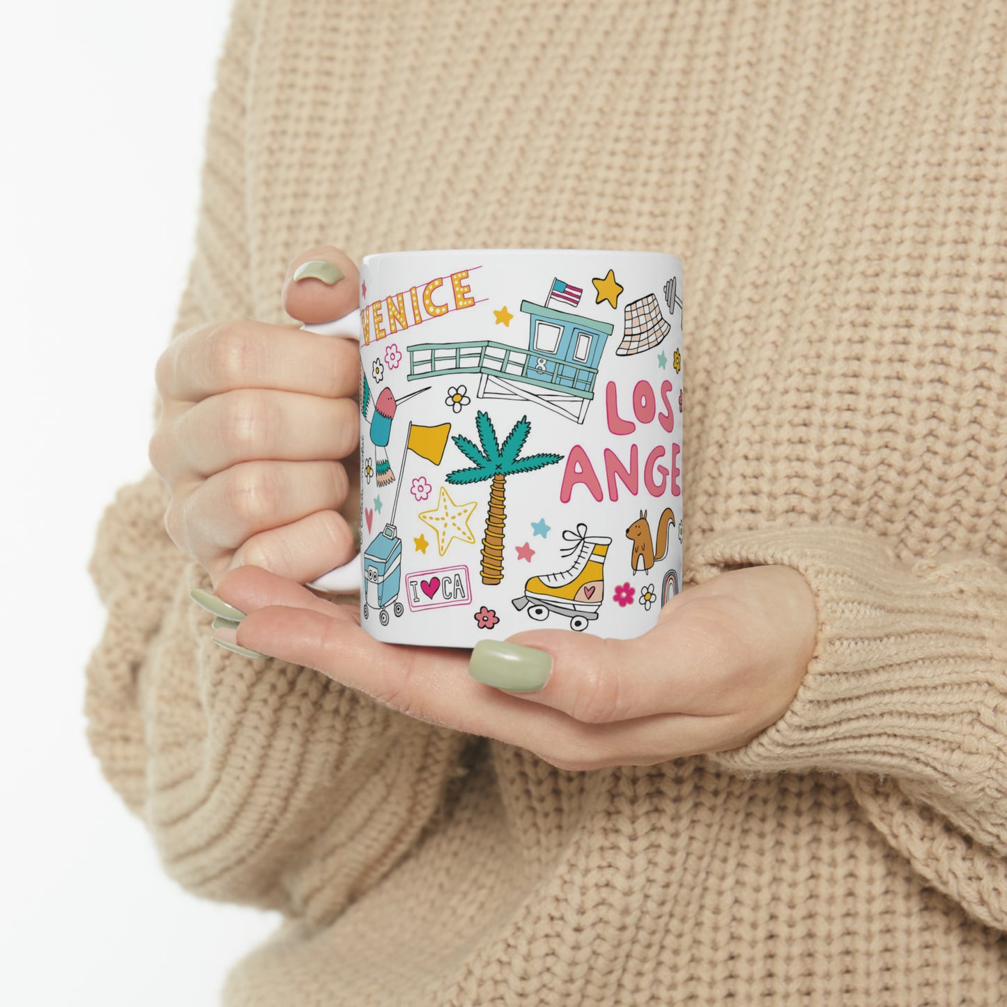 Los Angeles Coffee Mug - PINK (11oz)