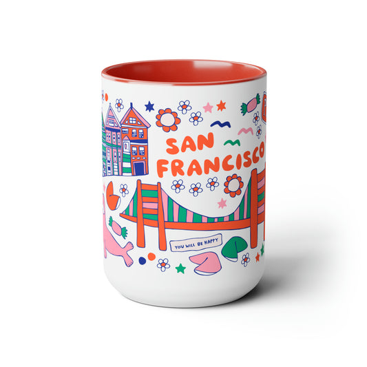 San Francisco - *BIG* Coffee Mug (15oz, red)