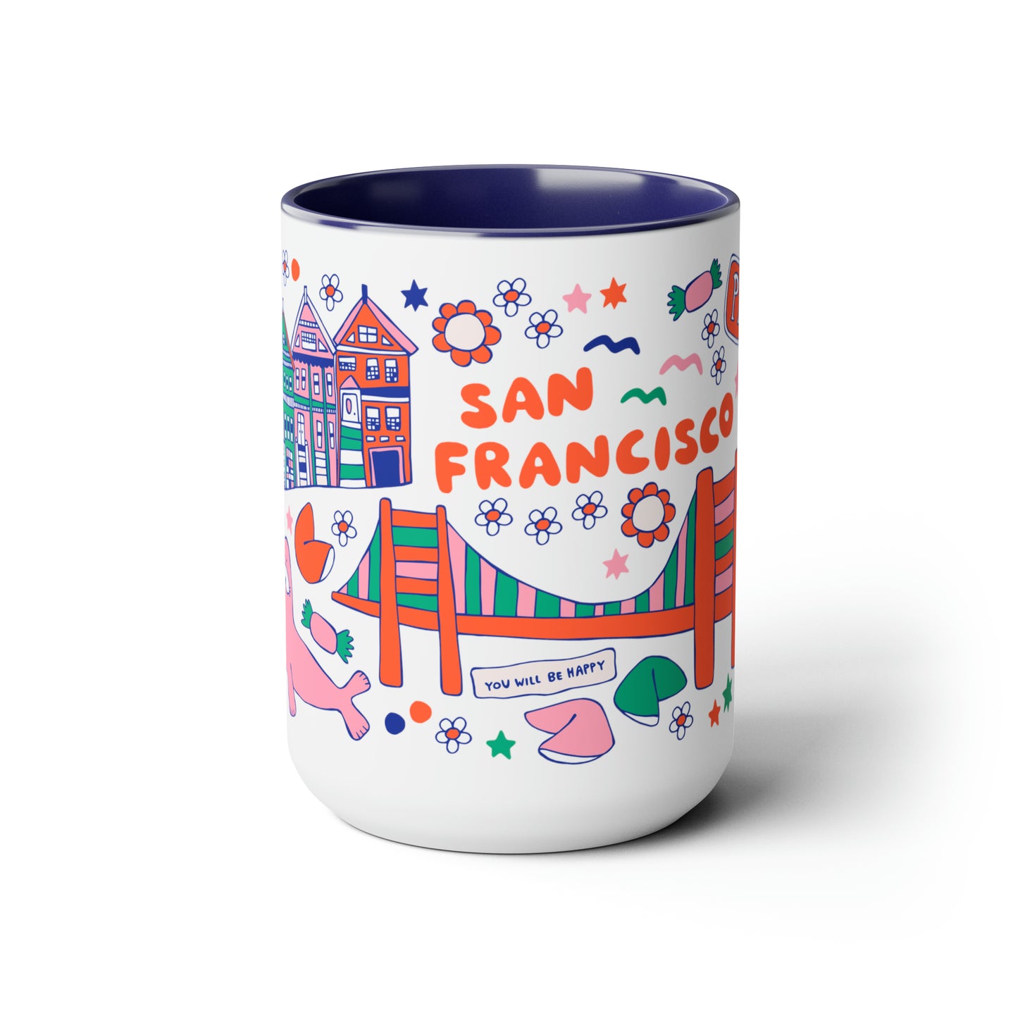 San Francisco - *BIG* Coffee Mug (15oz, dark blue)