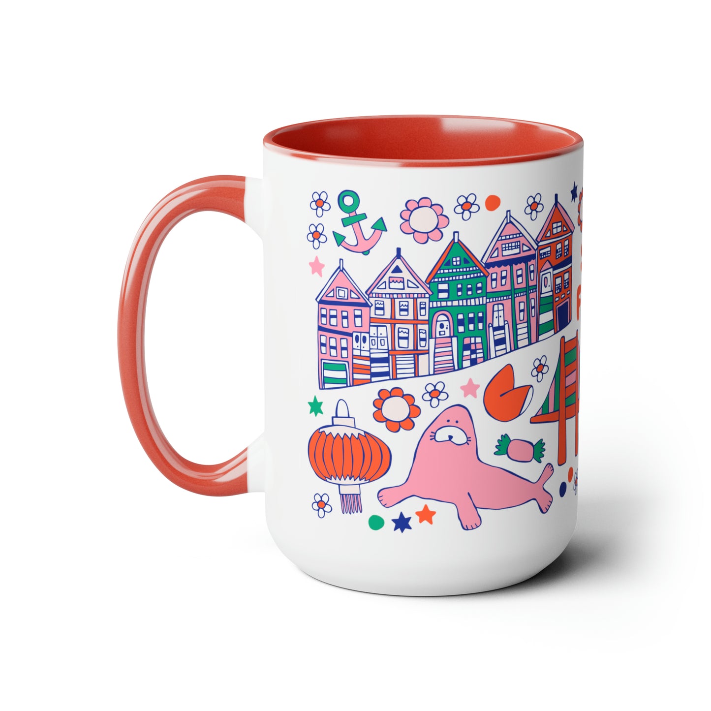 San Francisco - *BIG* Coffee Mug (15oz, red)