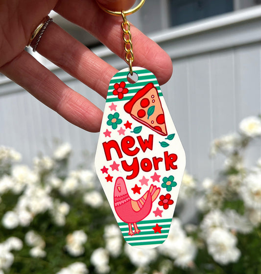 New York Keychain (Pizza)