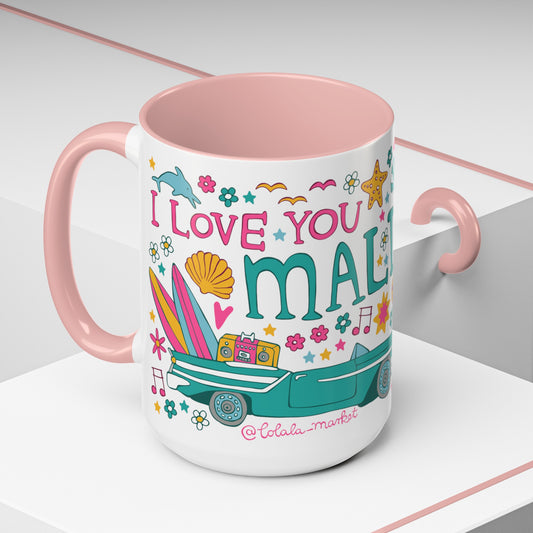 Malibu - *BIG* Coffee Mug (15oz, pink)