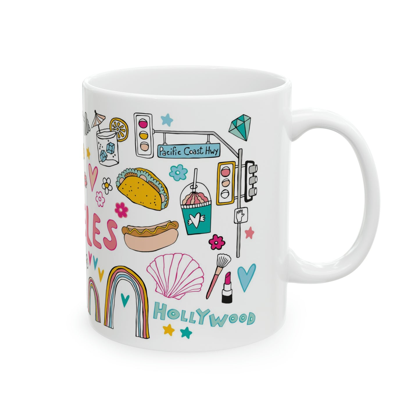 Los Angeles Coffee Mug - PINK (11oz)