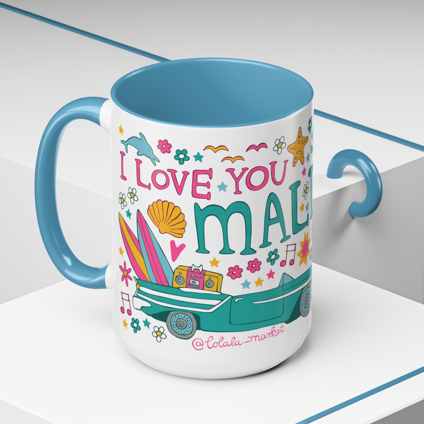 Malibu - *BIG* Coffee Mug (15oz, blue)