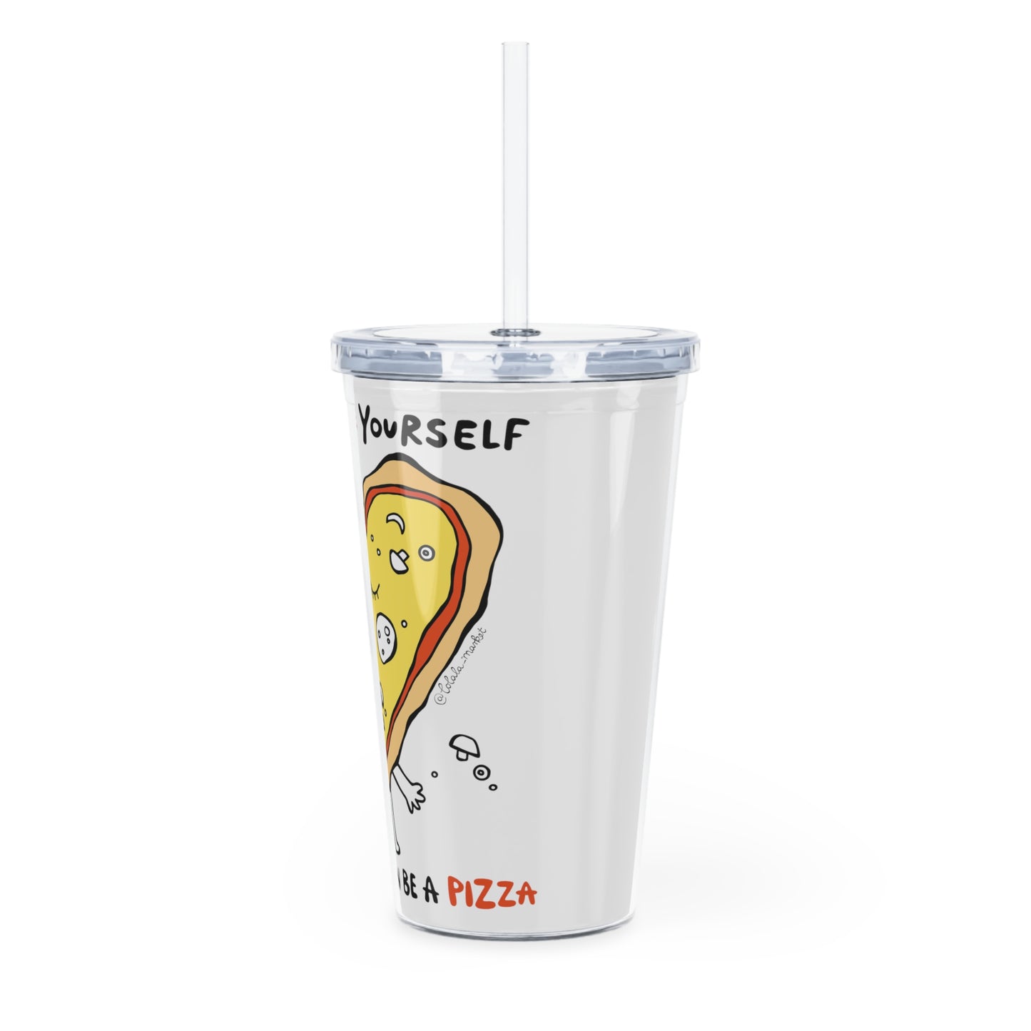 Pizza - Tumbler with Straw