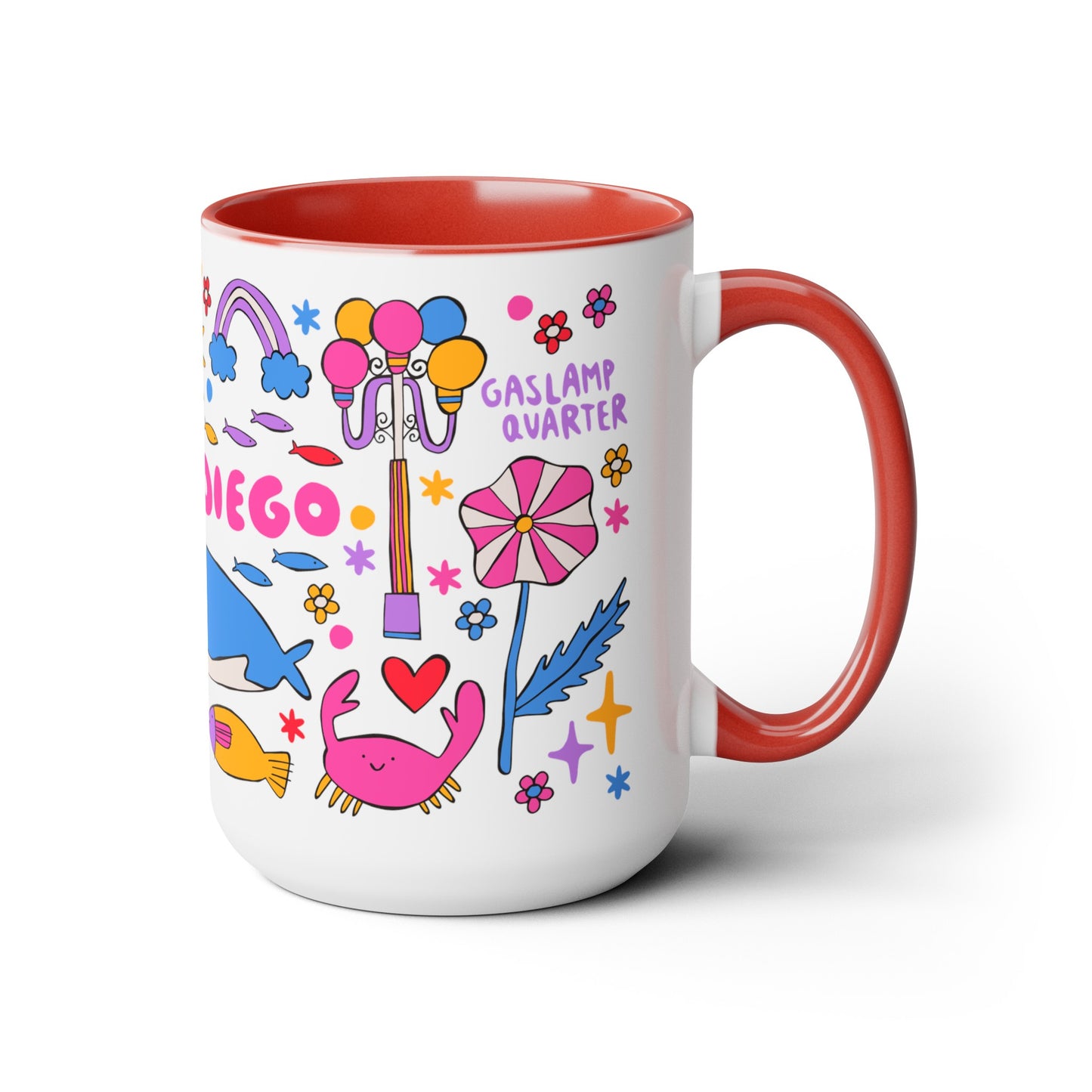 San Diego - *BIG* Coffee Mug (15oz, red)