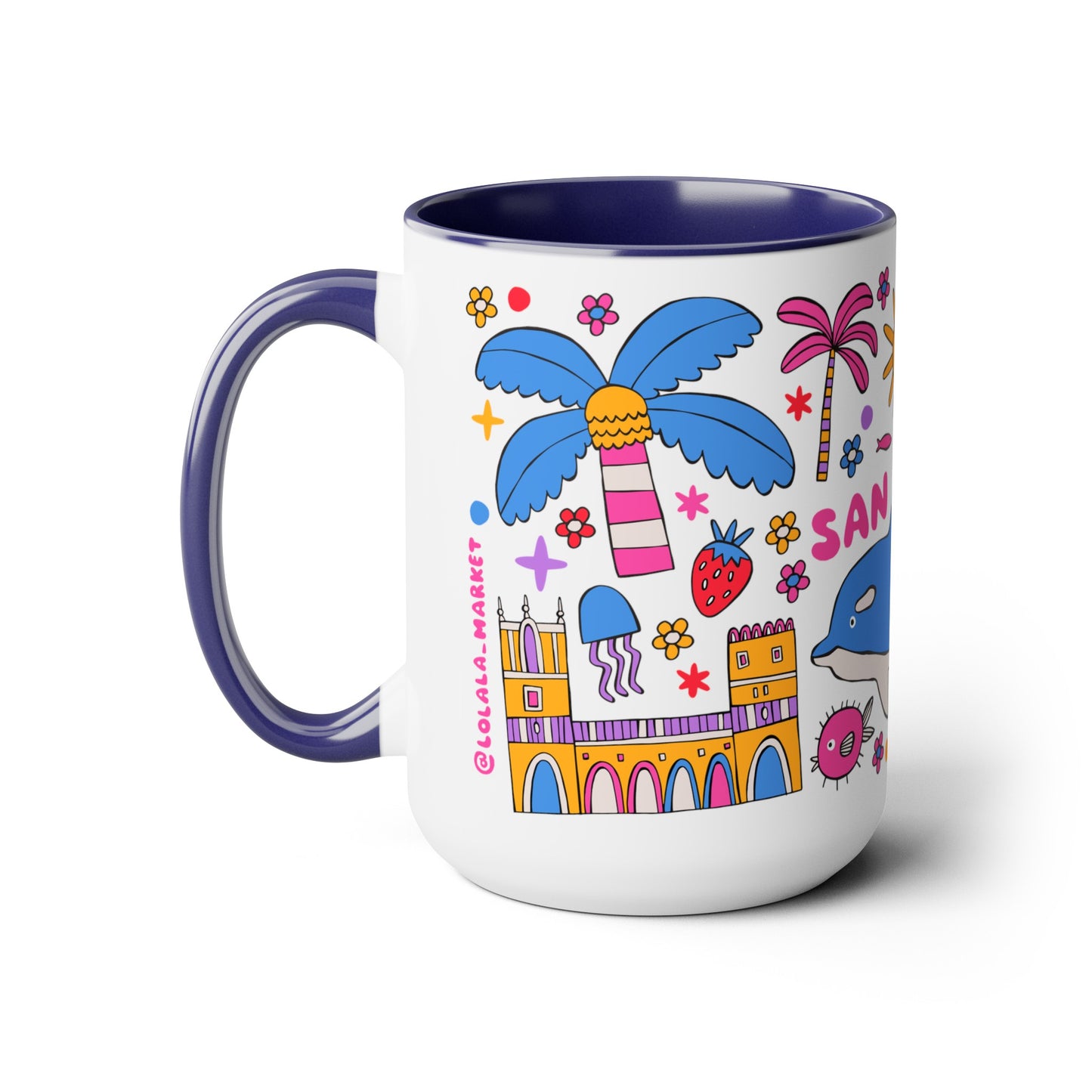 San Diego - *BIG* Coffee Mug (15oz, dark blue)