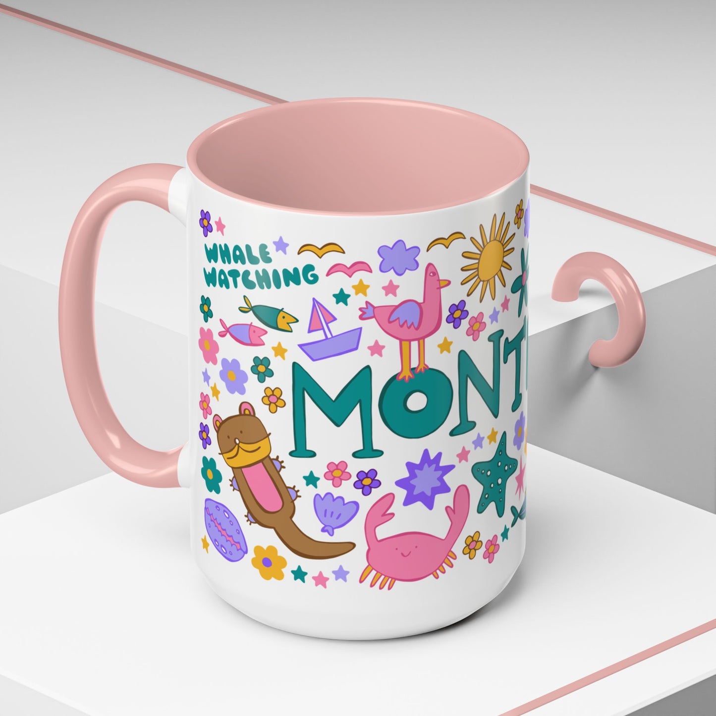 *NEW* Monterey - *BIG* Coffee Mug (15oz, pink)