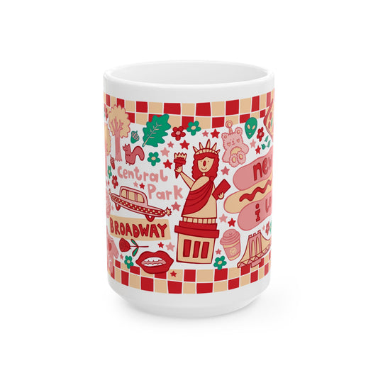 New York - *BIG* Coffee Mug (15oz, Pizza)
