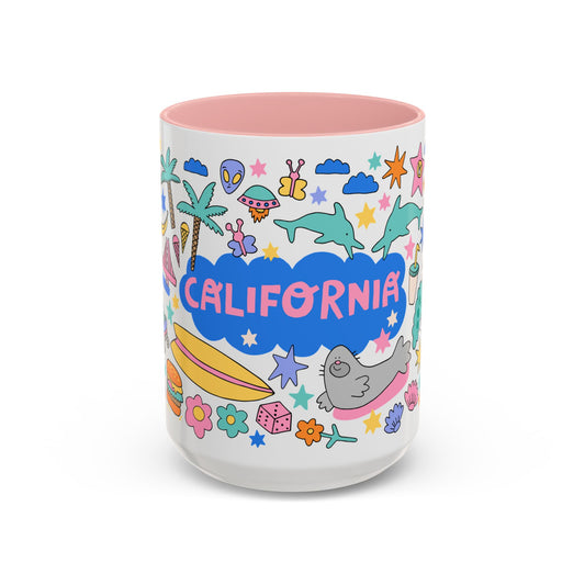 *NEW* California Sunshine Coffee Mug (15oz, pink)