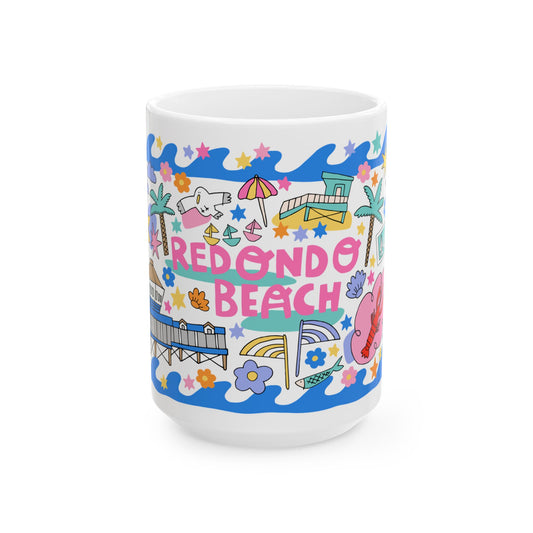 Redondo Beach - Coffee Mug (15oz, PINK)