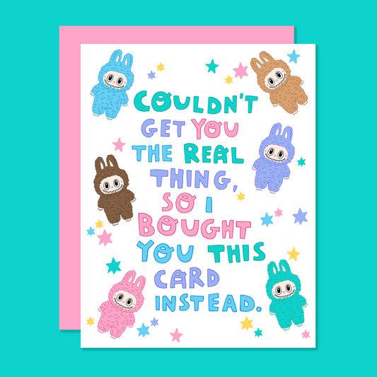 Labubu inspired Birthday Card