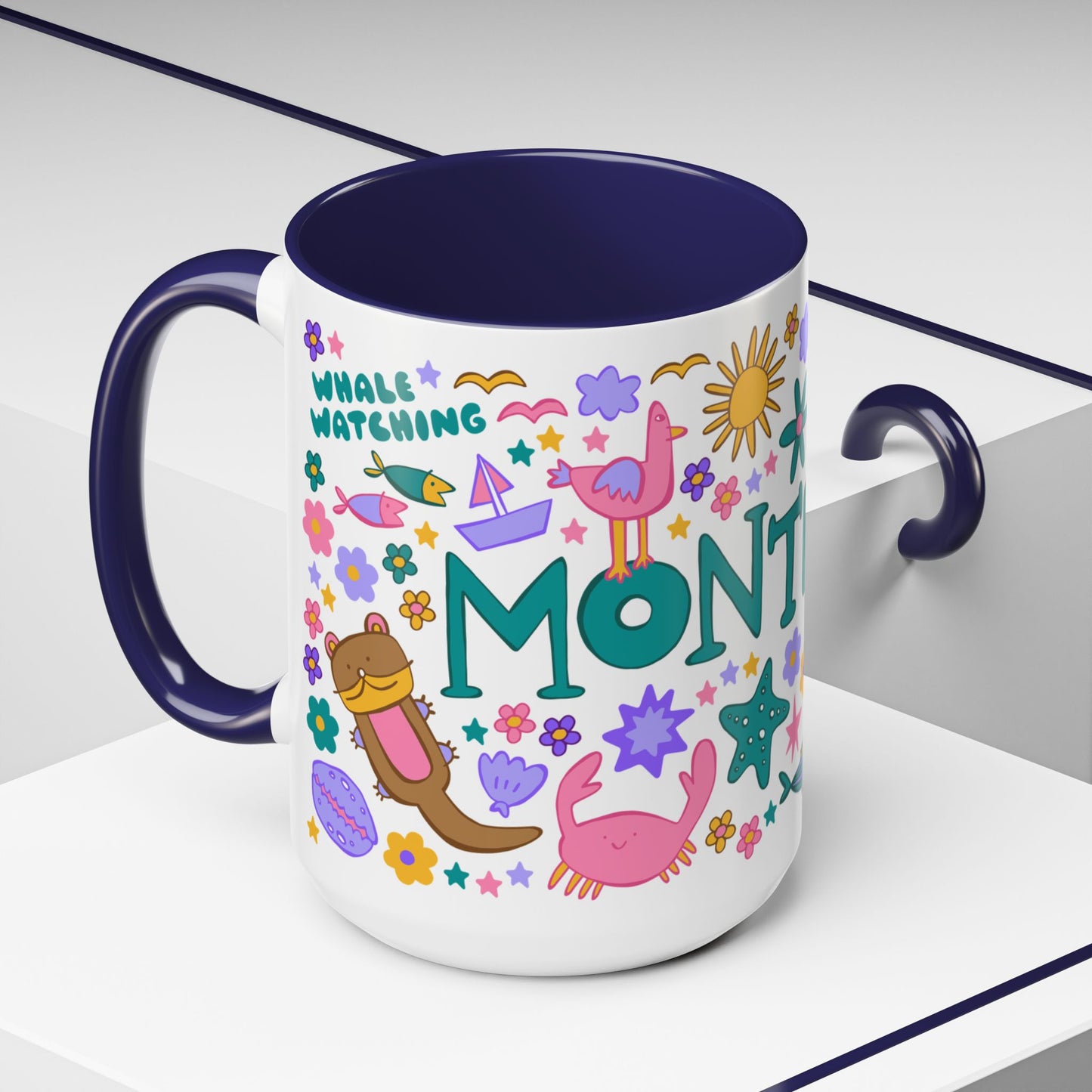 *NEW* Monterey - *BIG* Coffee Mug (15oz, dark blue)