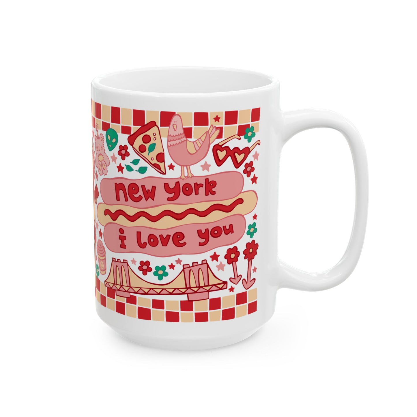 New York - *BIG* Coffee Mug (15oz, Pizza)