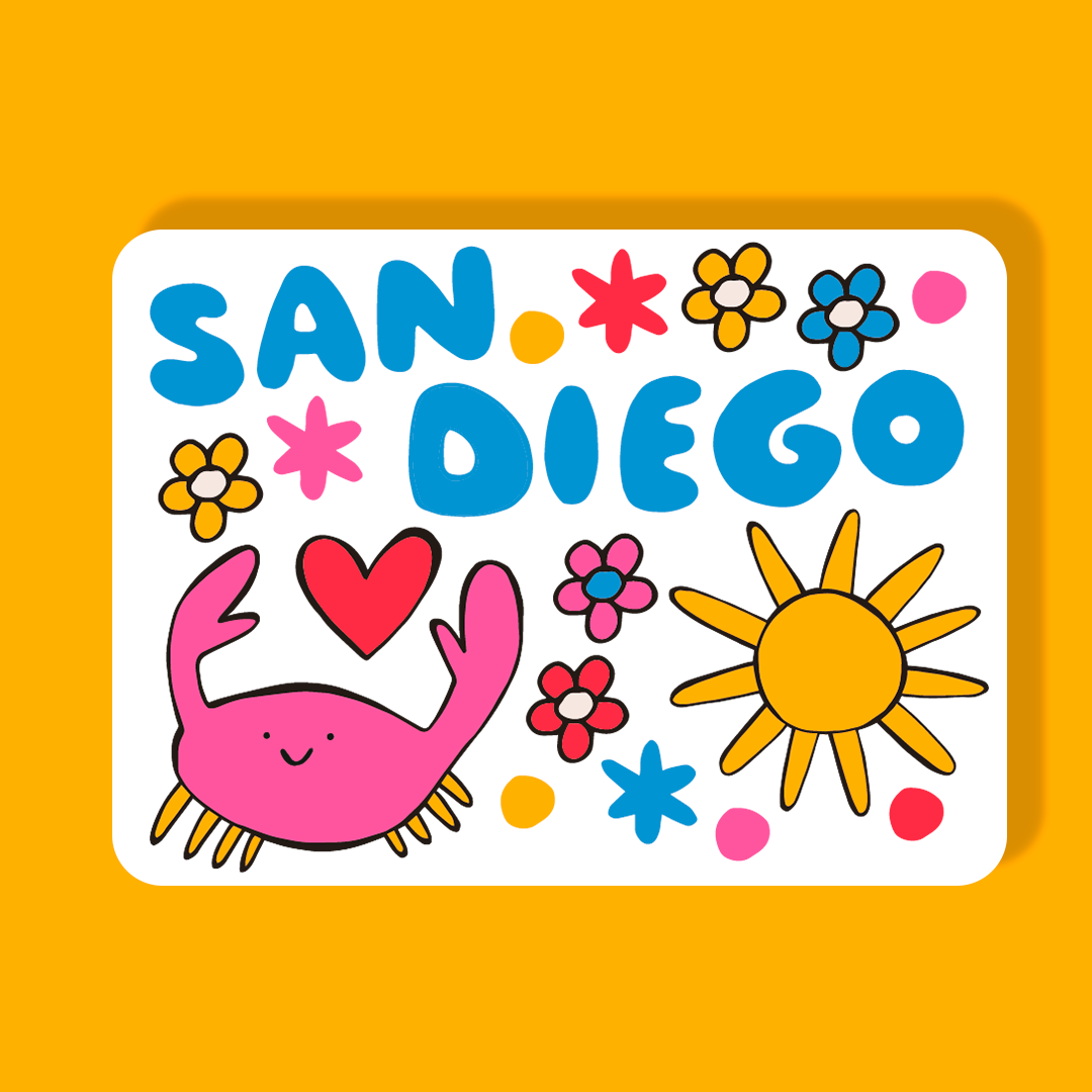 *NEW* San Diego Magnet - Crab (PINK)