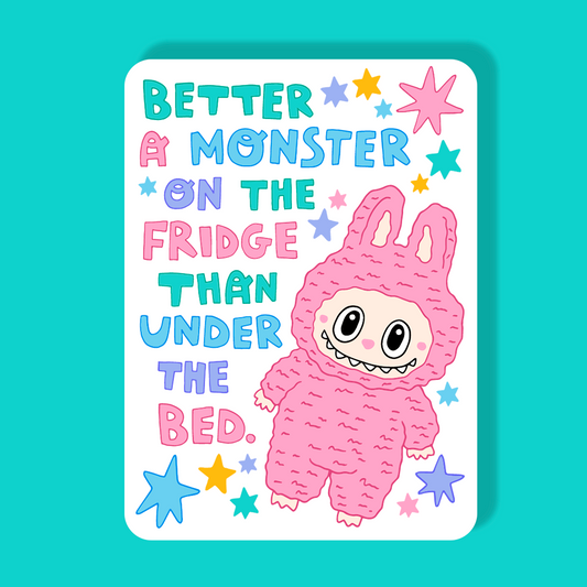 *NEW* Labubu inspired magnet (Monster on the Fridge)