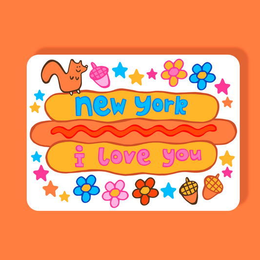 New York Magnet - Hot Dog (Confetti)