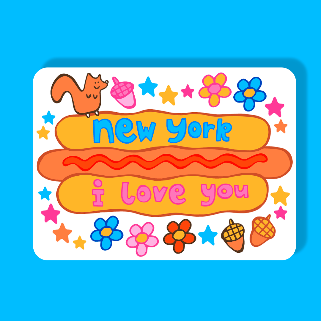 New York Magnet - Hot Dog (Confetti)
