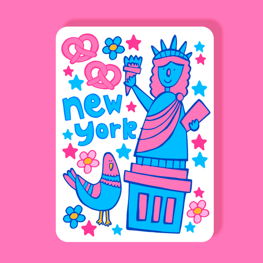New York Magnet - Statue of Liberty (Confetti)